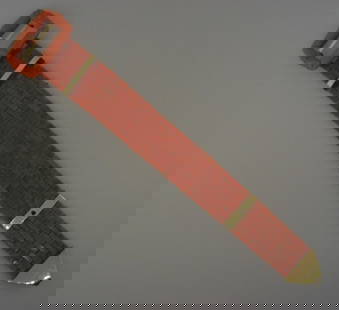 RARE 18k Yellow Gold & Coral Buckle Bracelet Vintage: DK 18k Yellow Gold & Coral Buckle Bracelet Vintage · This is a must for a collector. · The weight is 61.6 grams. The length is 9 inches laid flat. The height of buckle is 1 ¾ inches. Th