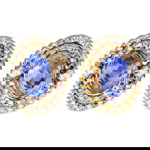 Faraone Vintage EARRINGS 18k Gold Sapphire Diamond Italian Estate Jewelry: VK GOOO FARAONE 18 karat Yellow Gold Diamond Sapphire Earrings A gorgeous pair of sapphire and diamond earrings made of 18k gold, signed by Faraone. Designed as classic oval clip-on, these vintage gol