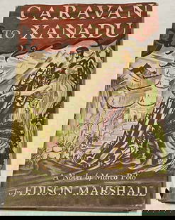 1953 CARAVAN TO XANADU Edison Marshall HC/DJ 1st Ed. Farrar Straus Book:VG, DJ:G: 1953 CARAVAN TO XANADU Edison Marshall HC/DJ 1st Ed. Farrar Straus Book:VG, DJ:G. DJ has tears to rest DJ edge, lower spine end. Book very clean, tight binding, no writing, no missing, loose or torn p