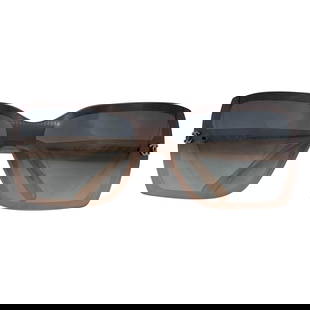 Vintage Chanel Square Sunglasses: Title: Vintage Chanel Square Sunglasses Description: Product details: The glasses feature grey gradient lenses with pink frames and CC logo on the sides. Details: Designer: Chanel Dimensions: Width: 2
