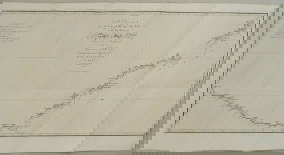 1773 Cook Chart of New South Wales Australia -- A Chart of New South Wales, or the East Coast of: Title: 1773 Cook Chart of New South Wales Australia -- A Chart of New South Wales, or the East Coast of New-Holland. Discover'd and Explored by Lieutenant J. Cook, Commander of His Majesty's Bark Ende