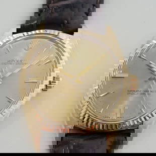Mens Rolex Oyster Perpetual Ref 1013 36mm 18K Gold Automatic 1960s Vintage RA310: THE FINEST AND MOST VARIED SELECTION OF VINTAGE WATCHES IN THE WORLD CLASSIC PRE-OWNED COLLECTIBLE TIMEPIECES FROM BEVERLY HILLS, CALIFORNIA, USA Watch Description BRAND : Rolex MODEL : Oyster Perpetu