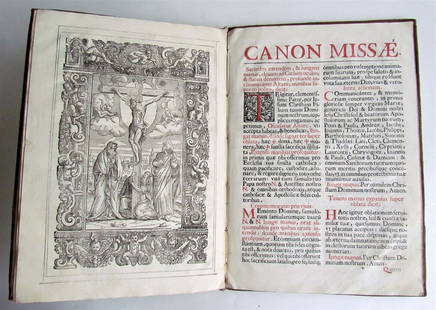 1686 MISSAL antique FOLIO in LATIN Missae propriae sanctorum: Missae propriae sanctorum ordinis eremitarum S. Augustini, Clementis Decimi... Venedig, Balleon ; 1686. Folio: 10 by 14" Original leather binding, decorated in gilt (worn) Good interior condition