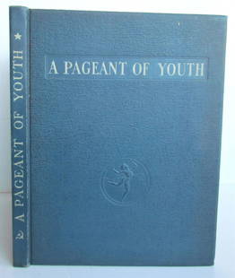 1939 RUSSIAN ILLUSTRATED PHOTO PROPAGANDA BOOK PAGEANT OF YOUTH by A. RODCHENKO: PAGEANT OF YOUTH Design and most photographs by Alexander Rodchenko. Moscow: State Art Publishers, 1939 First edition. Embossed hardcover. Size 8 by 10" Unpaginated (98pp). Blind-embossed coarse blue