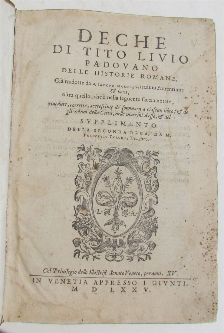 1575 ROMAN HISTORY by LIVY antique 16th CENTURY VELLUM BOUND FOLIO (1 of 10)