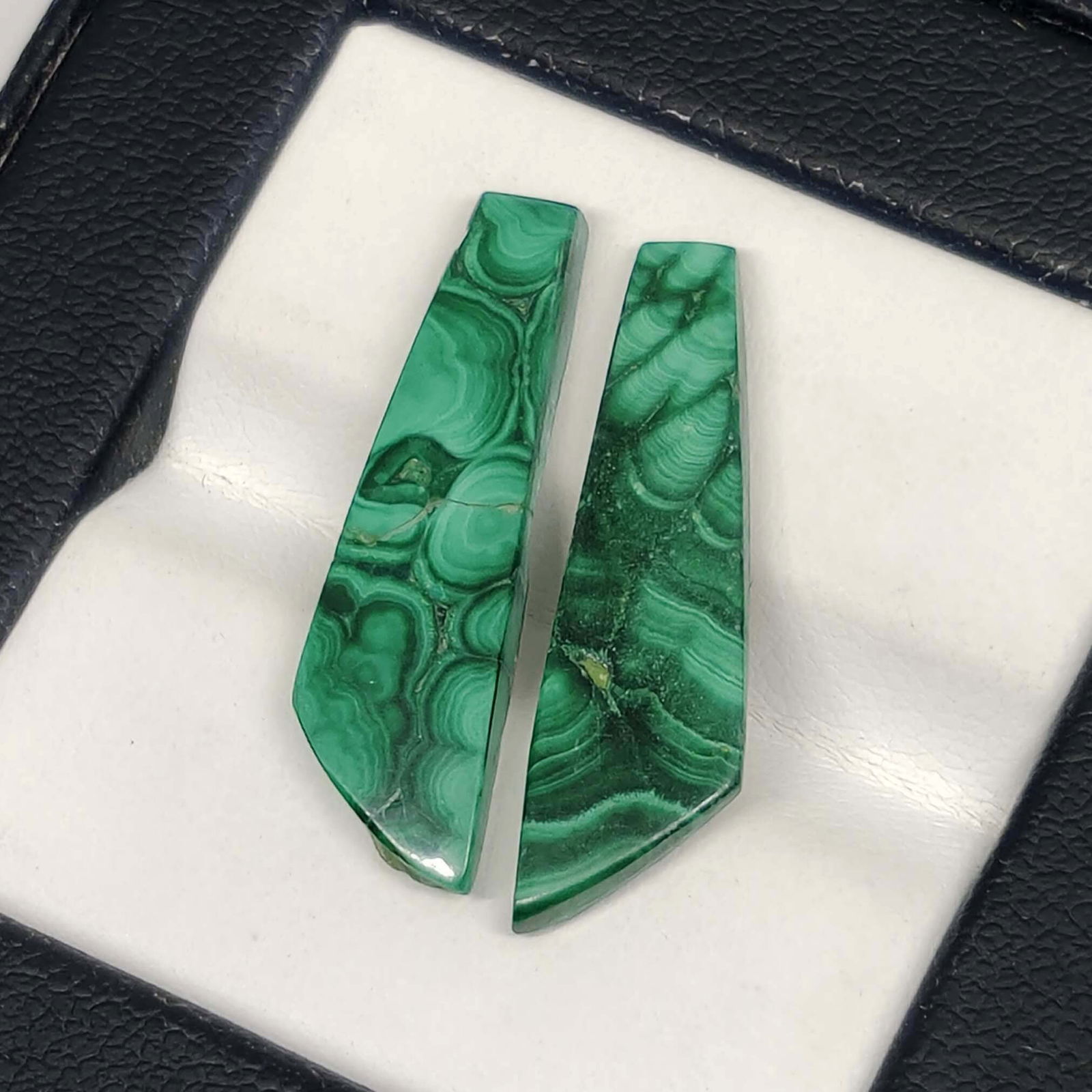 10.55 Ct Natural Malachite Pair (1 of 1)
