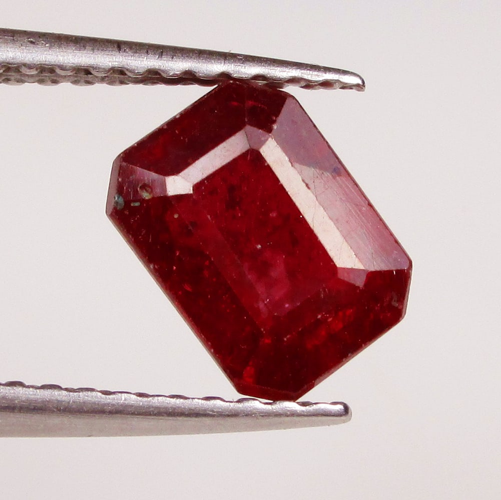 2.13 Ctw Natural Mozambique Red Ruby Octagon Cut (1 of 2)
