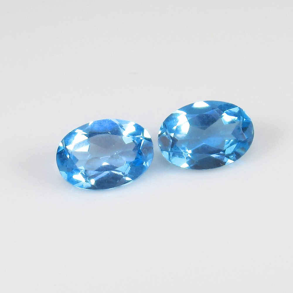 Natural Blue Topaz Pair - 2.00 Ct (1 of 2)