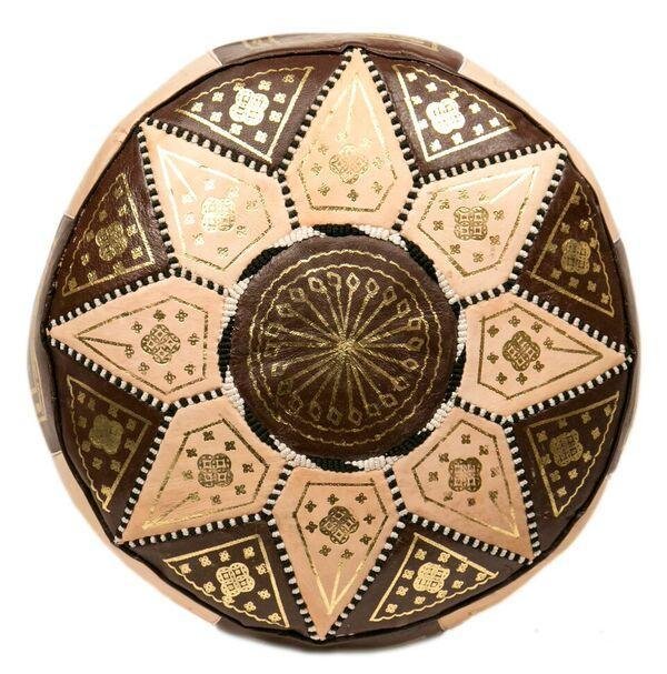 Brown Moroccan Pouffe (1 of 2)