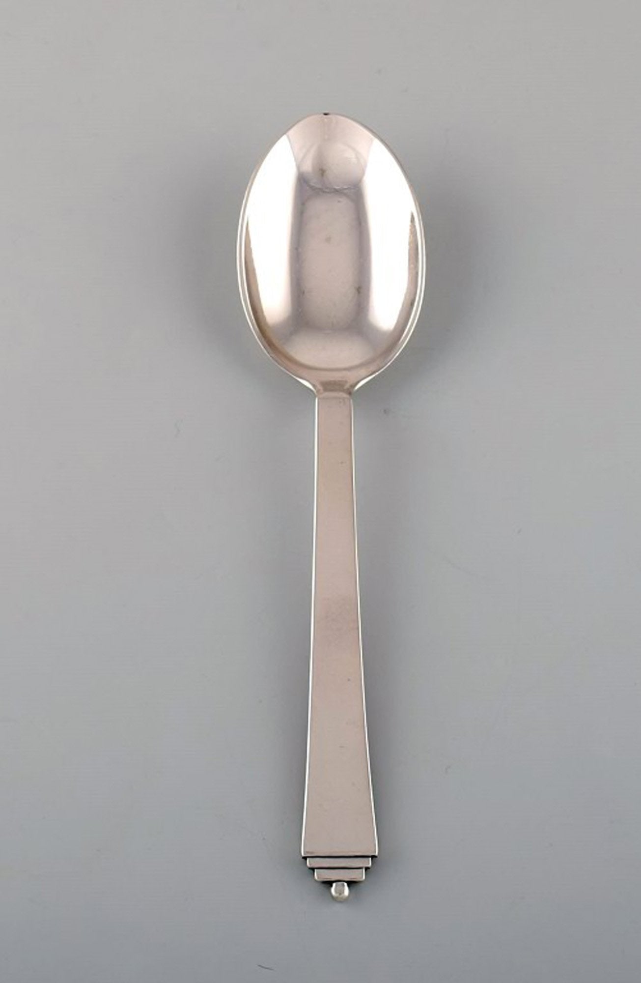 Georg Jensen Pyramid dinner spoon in sterling silver. Dated 1933-44. (1 of 4)