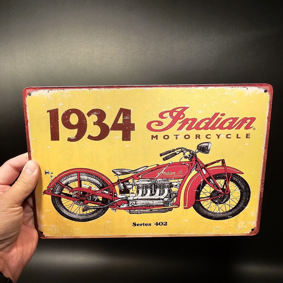 11 3/4" Metal Indian Motorcycle Sign (1 of 10)