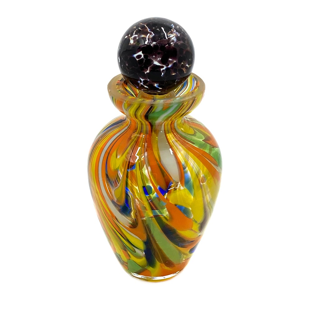 Art Glass Perfume Bottle, Yellow (1 of 3)