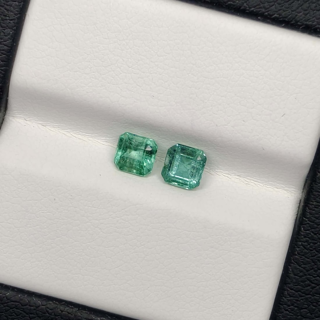 0.85 ct Natural Zambian Emerald Pair (1 of 2)