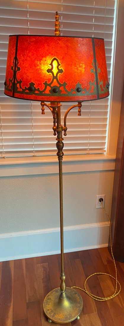 1920s Floor Lamp with Mica Shade (1 of 1)