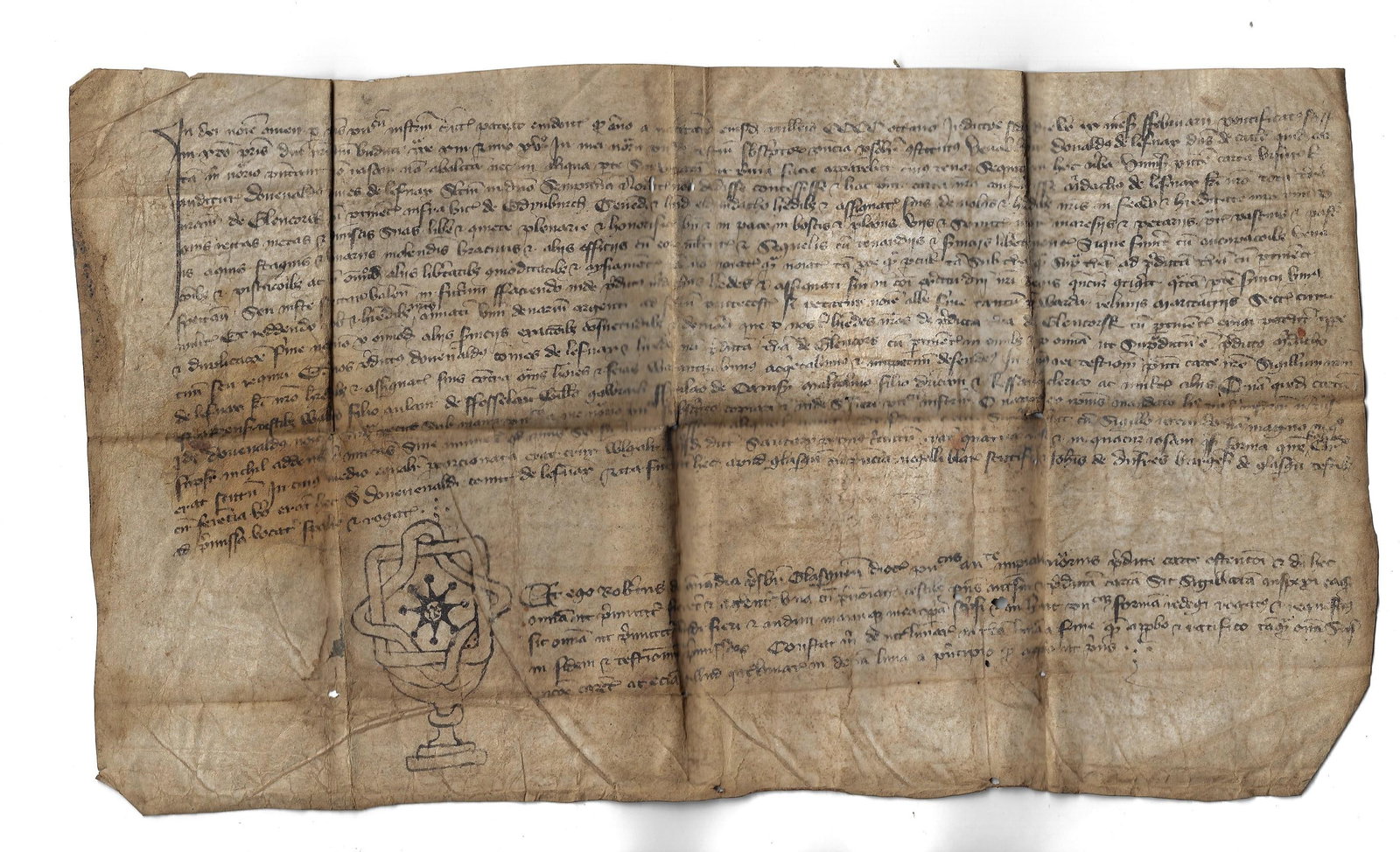 1408 Vellum Legal Manuscript Scotland (1 of 1)