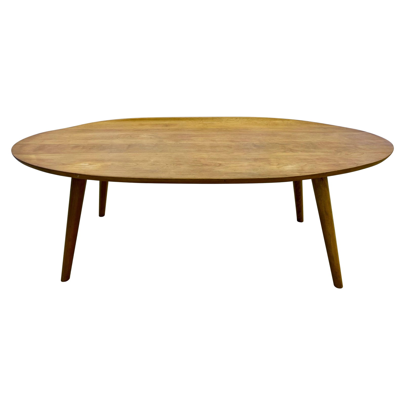 Mid-Century Modern Conant Ball Coffee Table Designed by Russel Wright: Title: Mid-Century Modern Conant Ball Coffee Table Designed by Russel Wright Description: Mid-Century Modern Conant ball coffee table designed by Russel Wright. The Elliptical Coffee Table With Curled