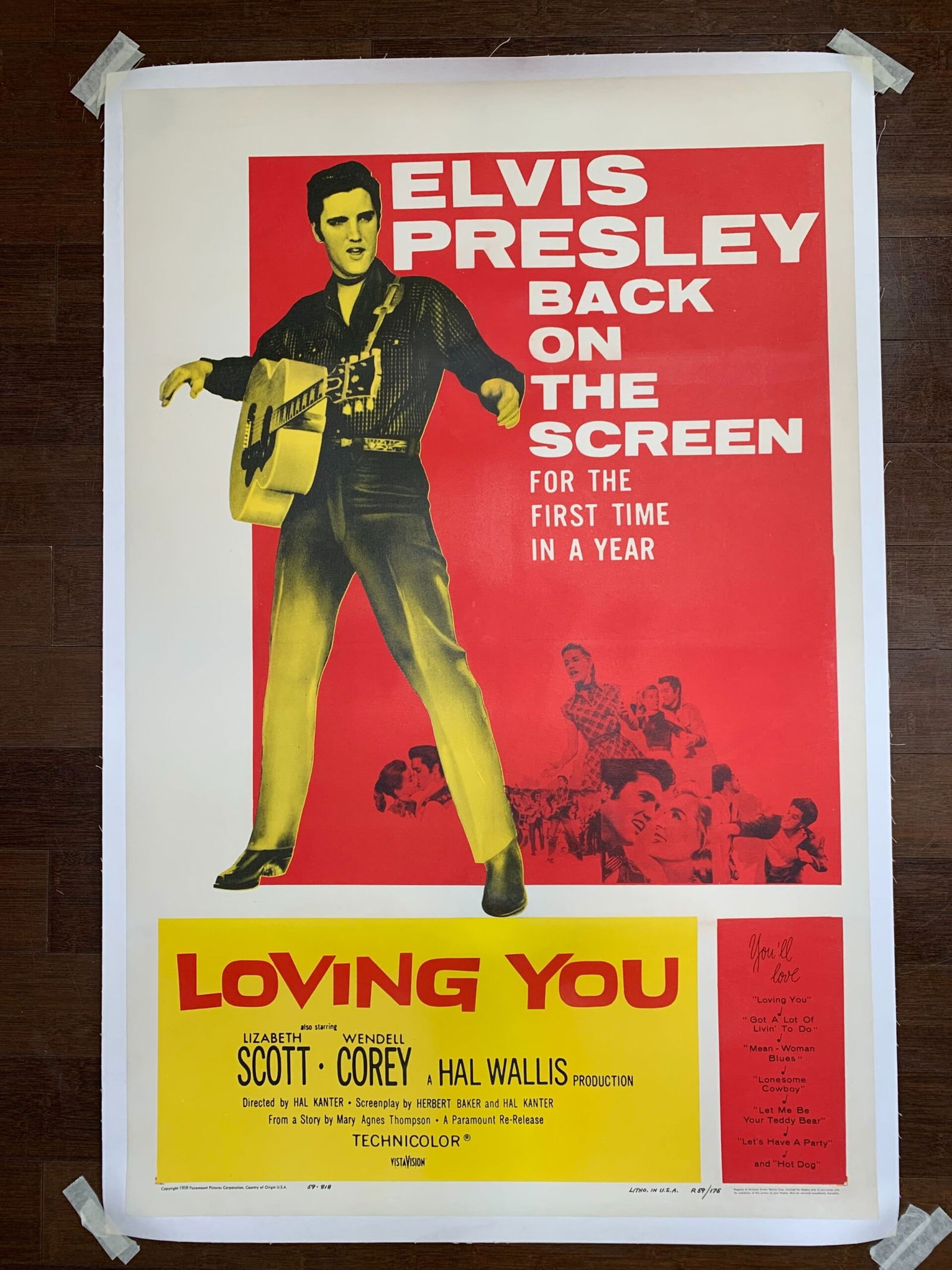 Loving You - Elvis Presley - Rare Reissue (1957) US One Sheet Movie Poster - LB (1 of 7)