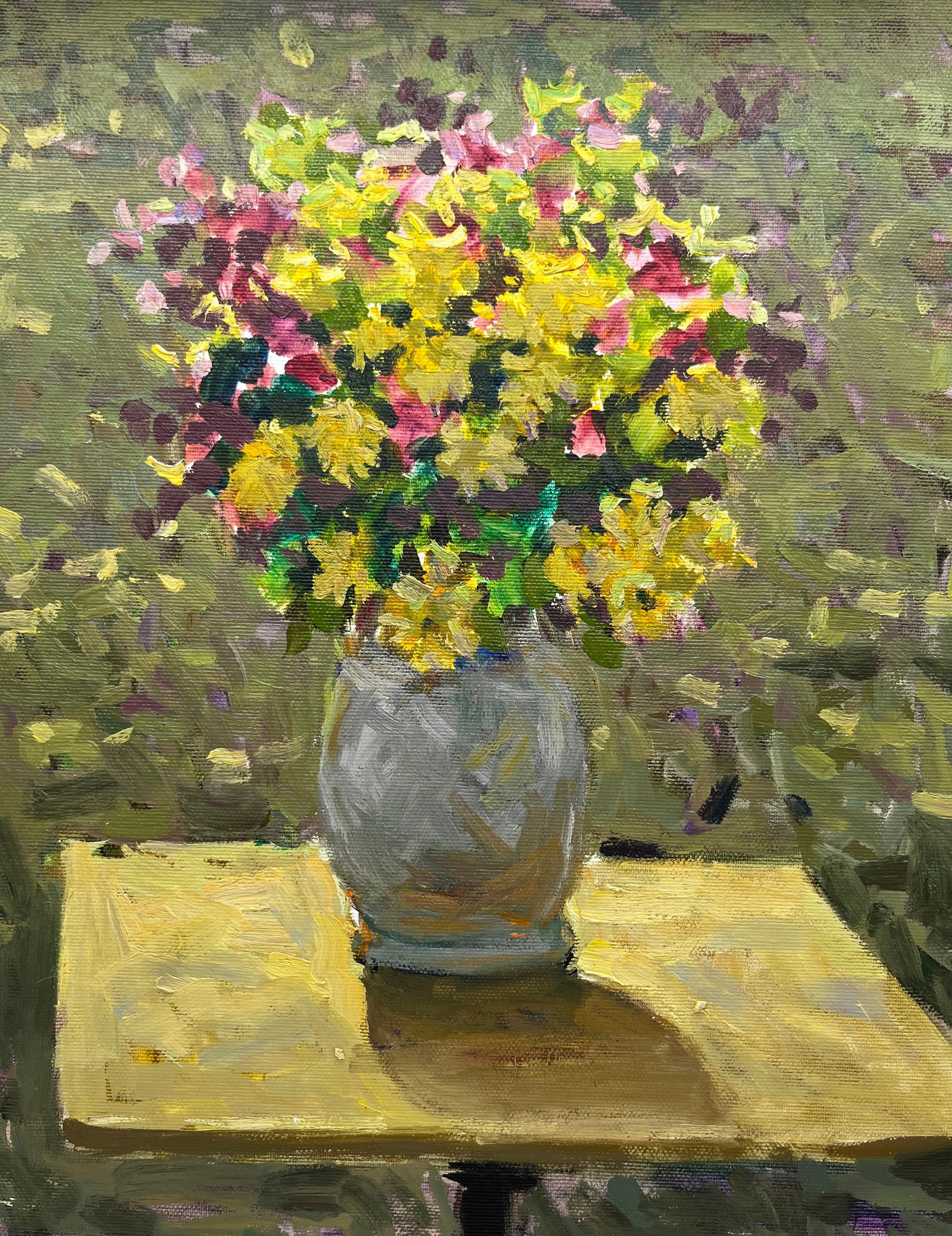 Oil painting bouquet of flowers Sergey Ivanovich: 78DDD Painter: Sergey Ivanovich Animov Sіze: 38x30 cm/15.0x11.8 inches Components: canvas, oil Original painting from our collection ERA: modern About the artist: Serhiy Ivanovych was born on Ma