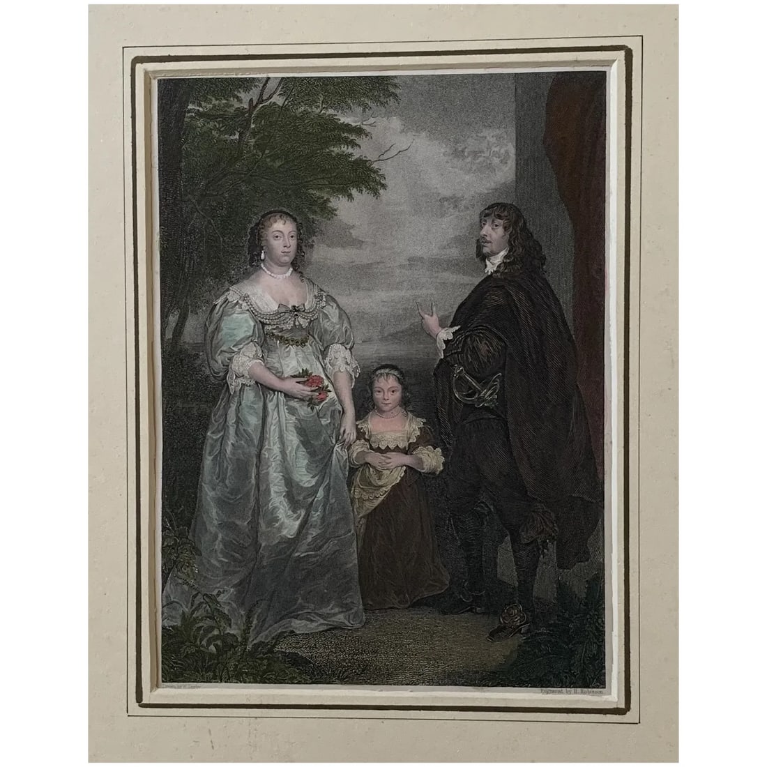 James Stanley, 7th Earl of Derby and Charlotte, Countess of Derby. 1932 engraving. (1 of 4)