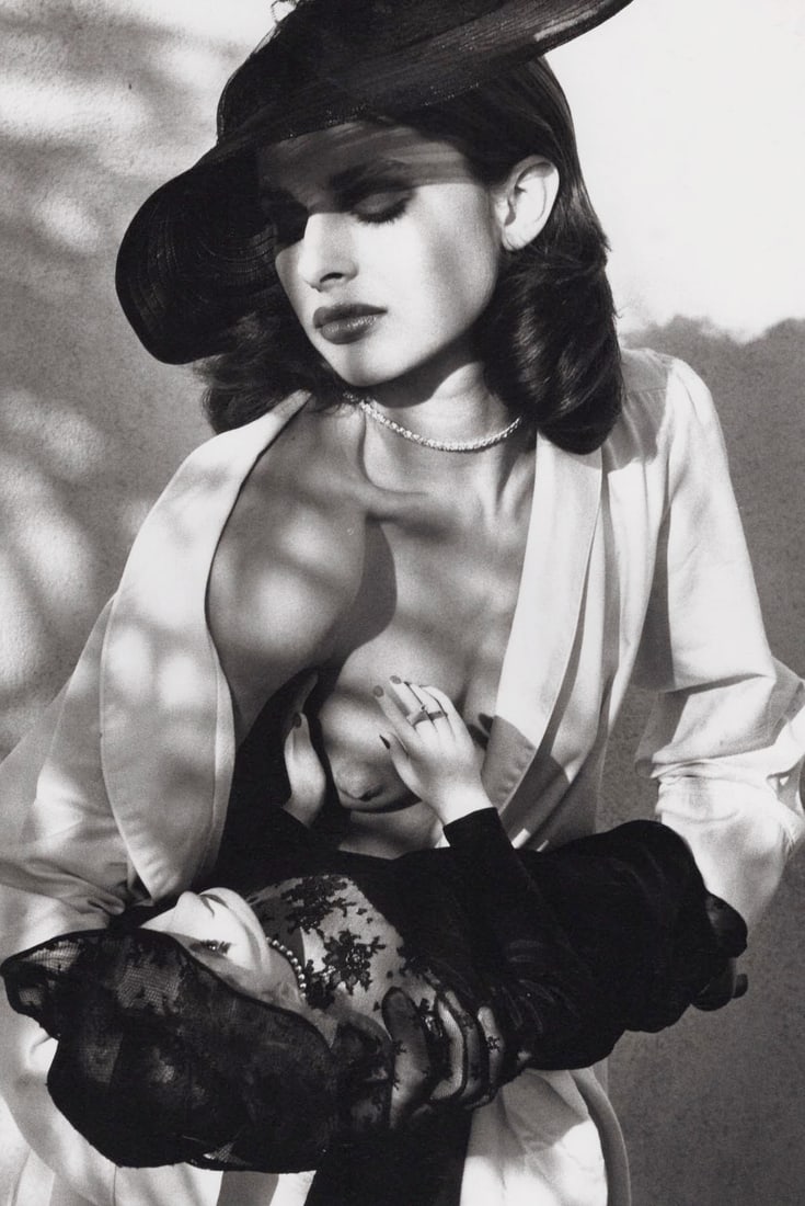 HELMUT NEWTON - Nastassia Kinski, Hollywood, 1983: Artist: HELMUT NEWTON Print Title: Nastassia Kinski, Hollywood, 1983 Medium: Duotone Photoengraving Printed in Germany, 1980s Image size (inches) approx. 9 x 6” Helmut Newton (1920-2004) was a G
