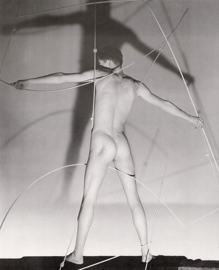 GEORGE PLATT LYNES - Male Figure, 1943: Artist: GEORGE PLATT LYNES Print Title: Male Figure, 1943 Medium: Duotone Photoengraving Printing Date: 1980’s Printed in Hong Kong Image Size: approx. 11 x 9” George Platt Lynes (1907-195
