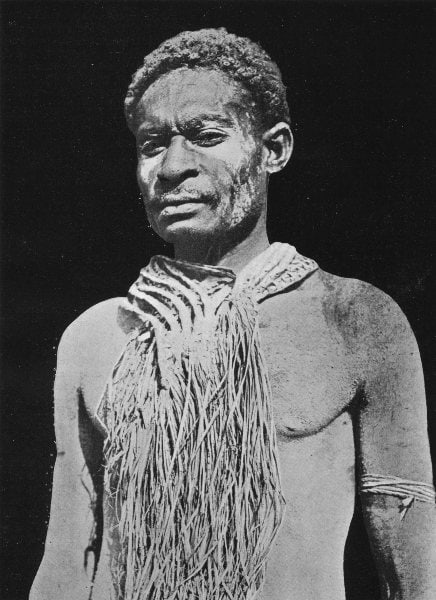 Buy Melanesia. Melanesia. A Kiwai Man In Mourning Costume; 1900 Old ...