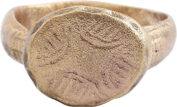 FINE EUROPEAN CHRISTIAN RING C.1100-1200 AD, SIZE 8 (1 of 5)