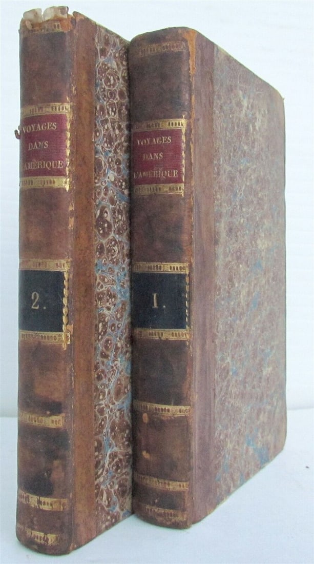 1788 VOYAGE TO AMERICA by F. CHASTELLUX antique ILLUSTRATED w / MAPS 2 VOLUMES (1 of 8)