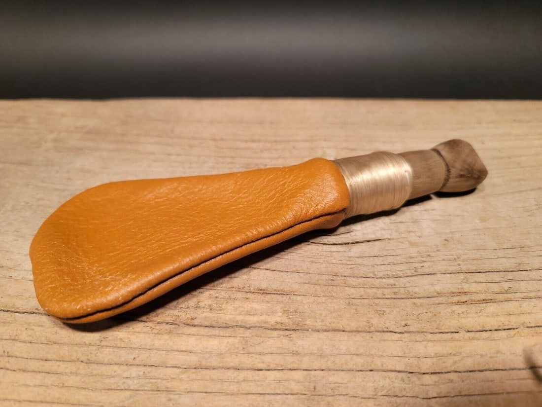 Leather Bullet Musket Ball Bag Wood Wooden Plug (1 of 12)