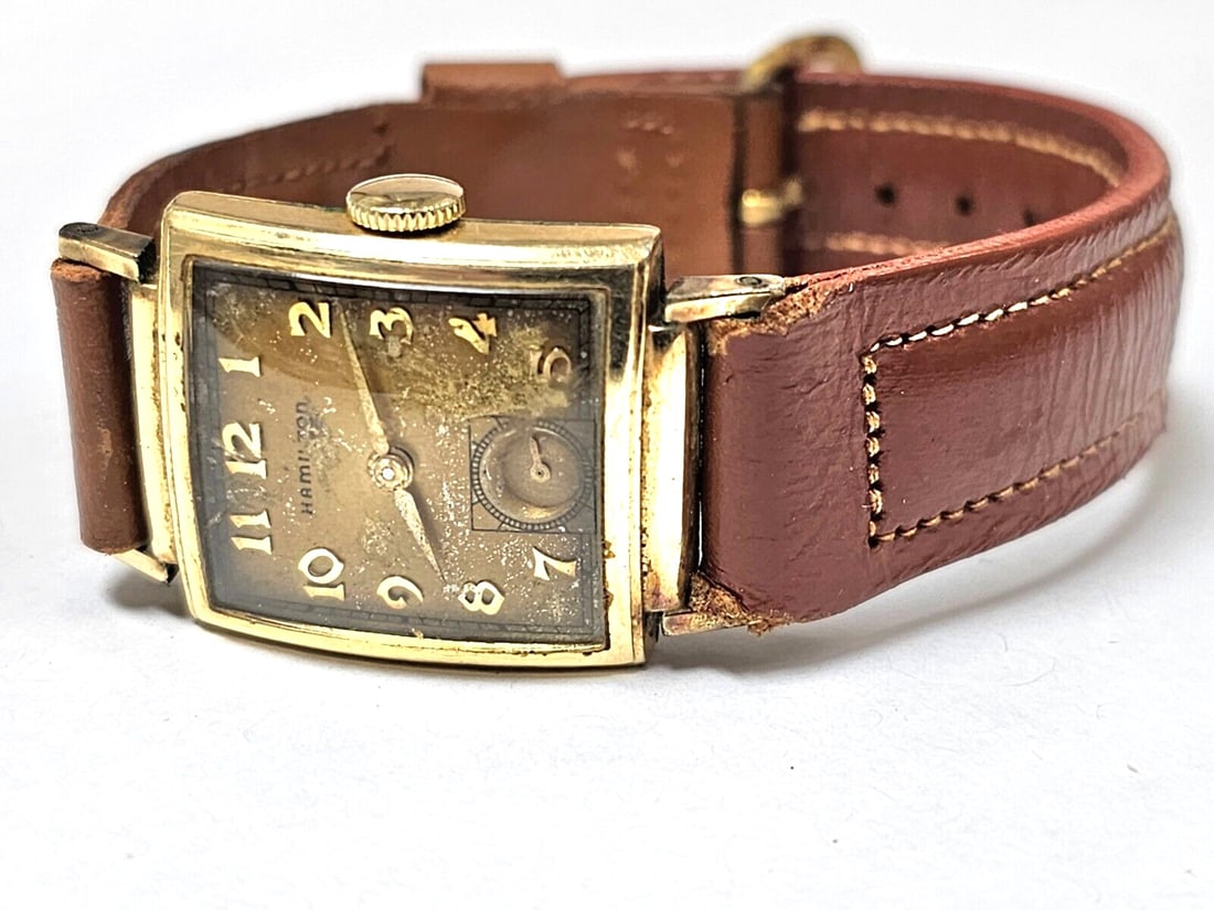 Designer Vintage Hamilton 14k Gold Filled Manual Wind Cal 982 Wrist Watch. (1 of 10)