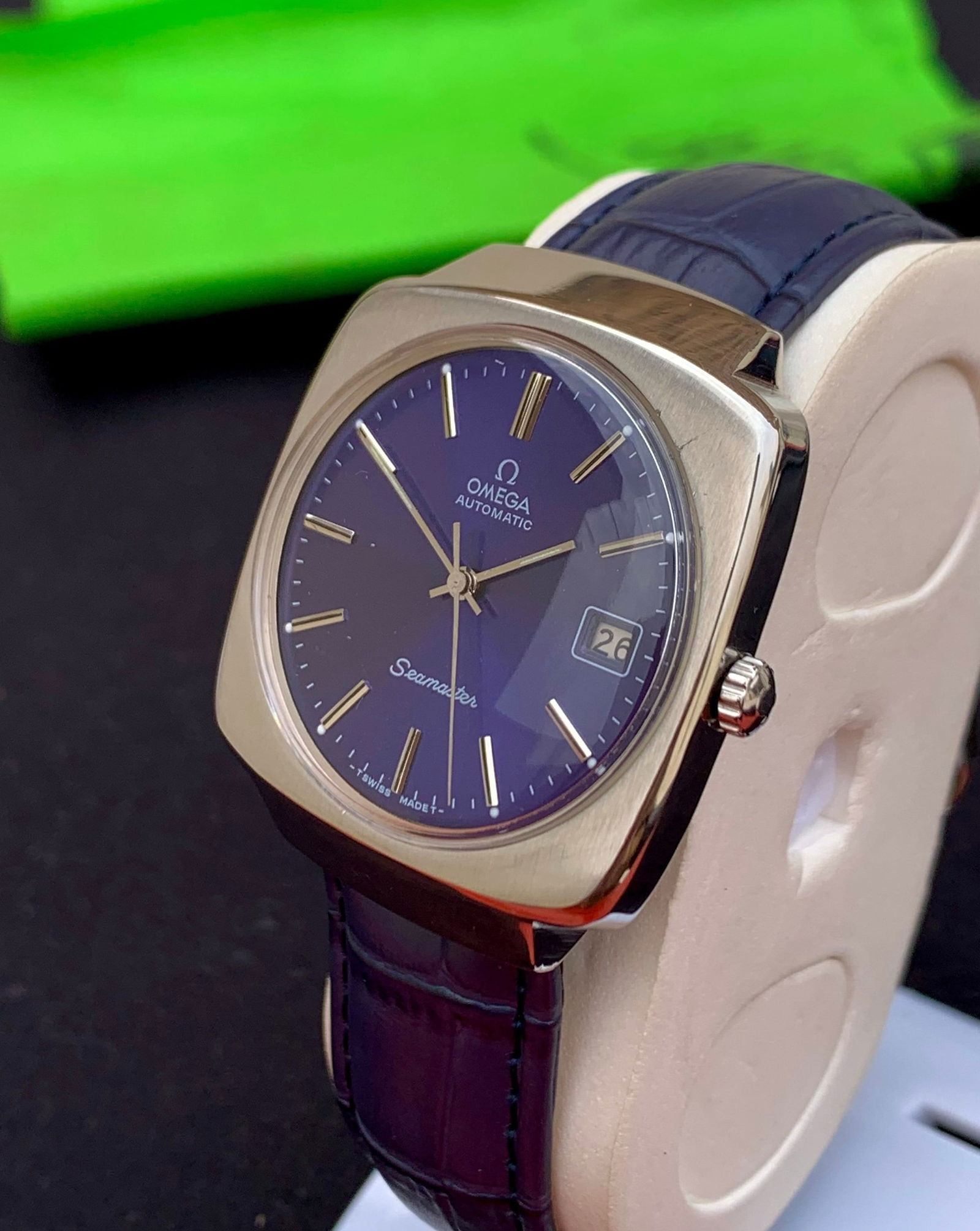 Vintage Omega Seamaster Vintage, Automatic English made Dennison Stainless case for Omega.With Blue (1 of 8)