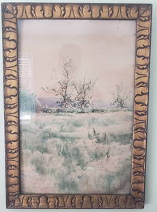 watercolor landscape listed artist Alfred Thompson Bricher (American, 1837-1908: Well listed artist. Carved period frame. 14 x 21 and 17 x 24 framed. Shipping charges include insurance. Shipping: Domestic: Flat-rate of $45.00 to anywhere within the contiguous U.S. International: F