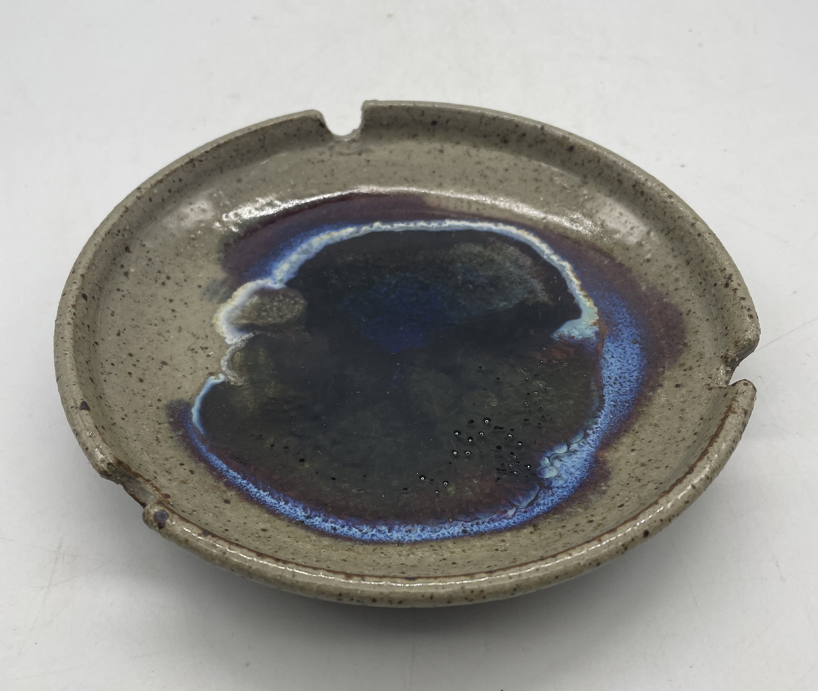 Hand Thrown Art Pottery Ashtray Artist Signed (1 of 5)