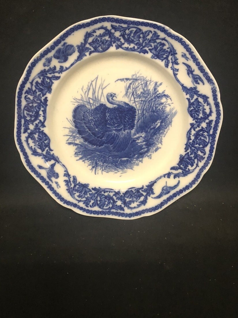 Caulden Flow Blue Turkey Plate (1 of 4)