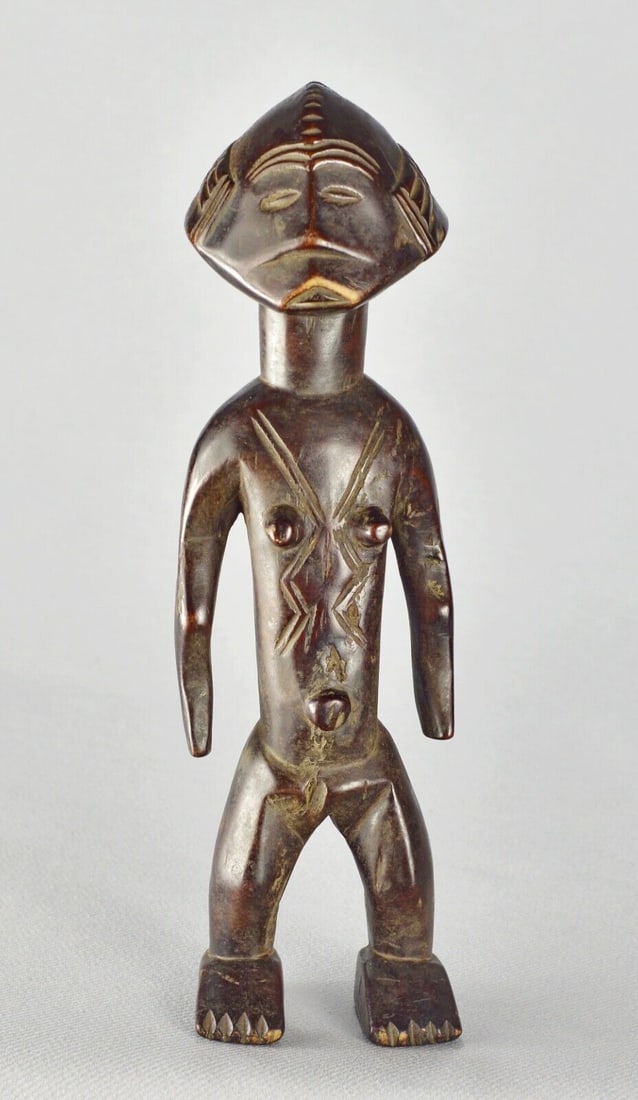 Cute NGBANDI or neighboring people Figure Ubangi Ngbaka African art statue 1759 (1 of 10)