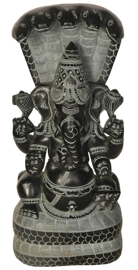 Ganesha Seated on Sheshnaga (1 of 2)