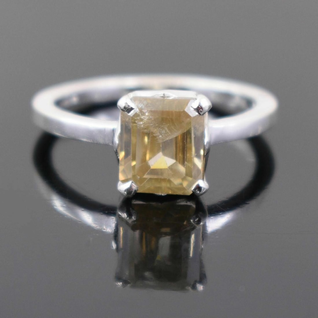 Hand Made Sterling Silver Off White Diamond Pave Ring 2.10 Cts (1 of 4)