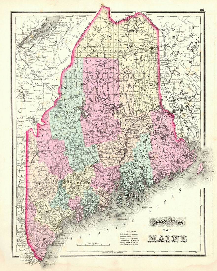 Gray's Atlas Map of Maine (1 of 1)