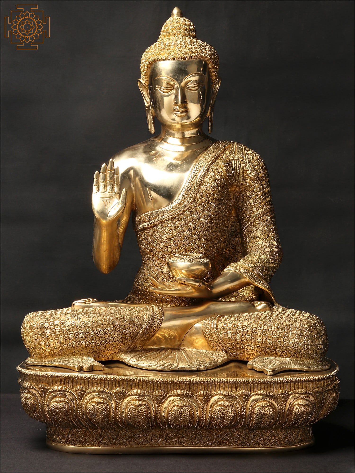 22'' Superfine Peaceful Shakyamuni Buddha | Brass Statue (1 of 10)