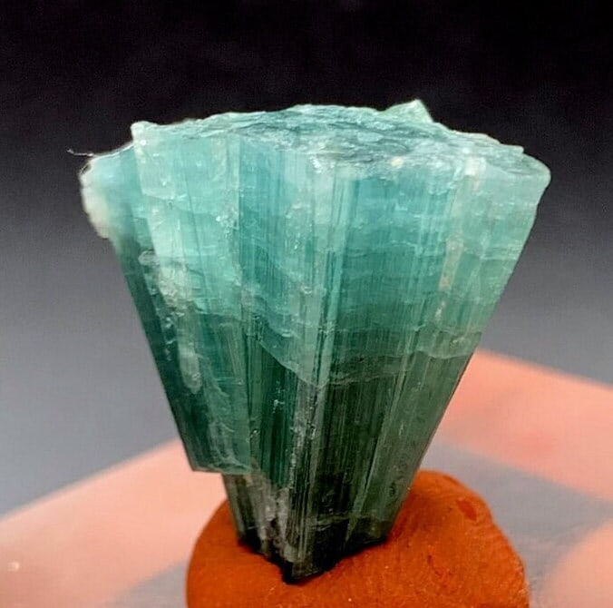 29 carets lovely natural damagfree deep pariba colour tourmaline bunch crystals from pech (1 of 9)