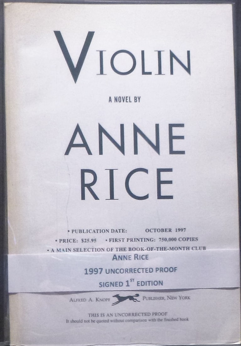 Violin- Signed Uncorrected Proof (1 of 2)