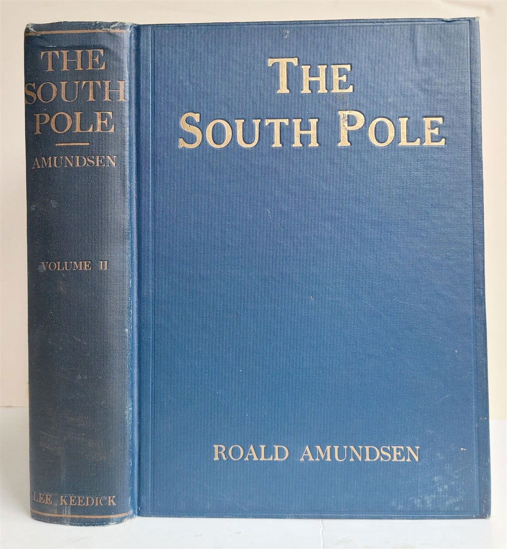 1913 THE SOUTH POLE by ROALD AMUNDSEN antique ILLUSTRATED Volume II (1 of 16)