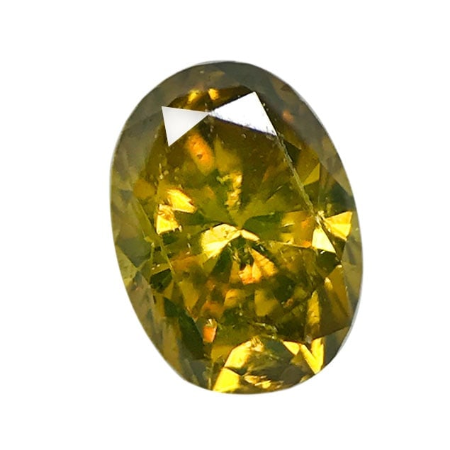 0.14 Cts Excellent Oval Natural Yellow Diamond (1 of 1)