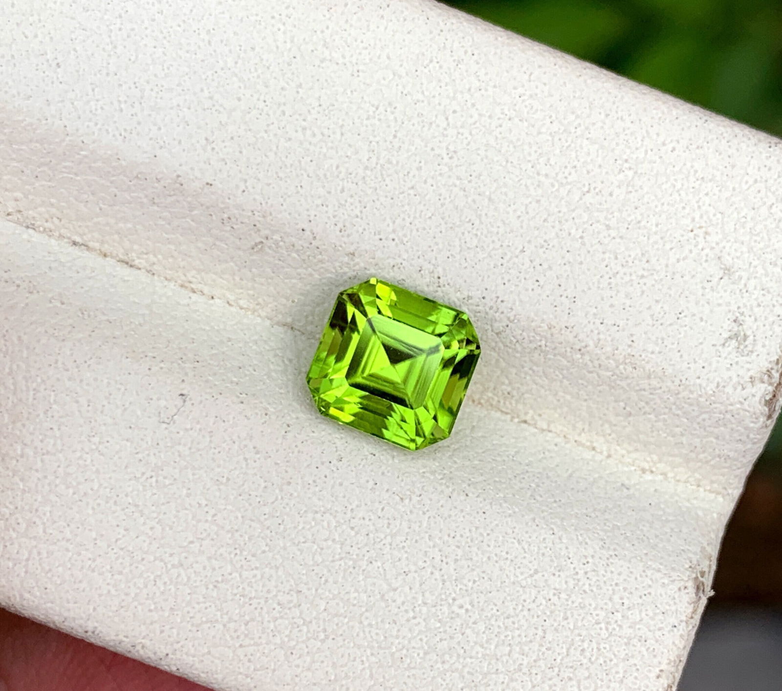 Natural Peridot Gemstone for Ring Making , Asscher Cut Natural Peridot Gemstone , August Birthstone (1 of 6)