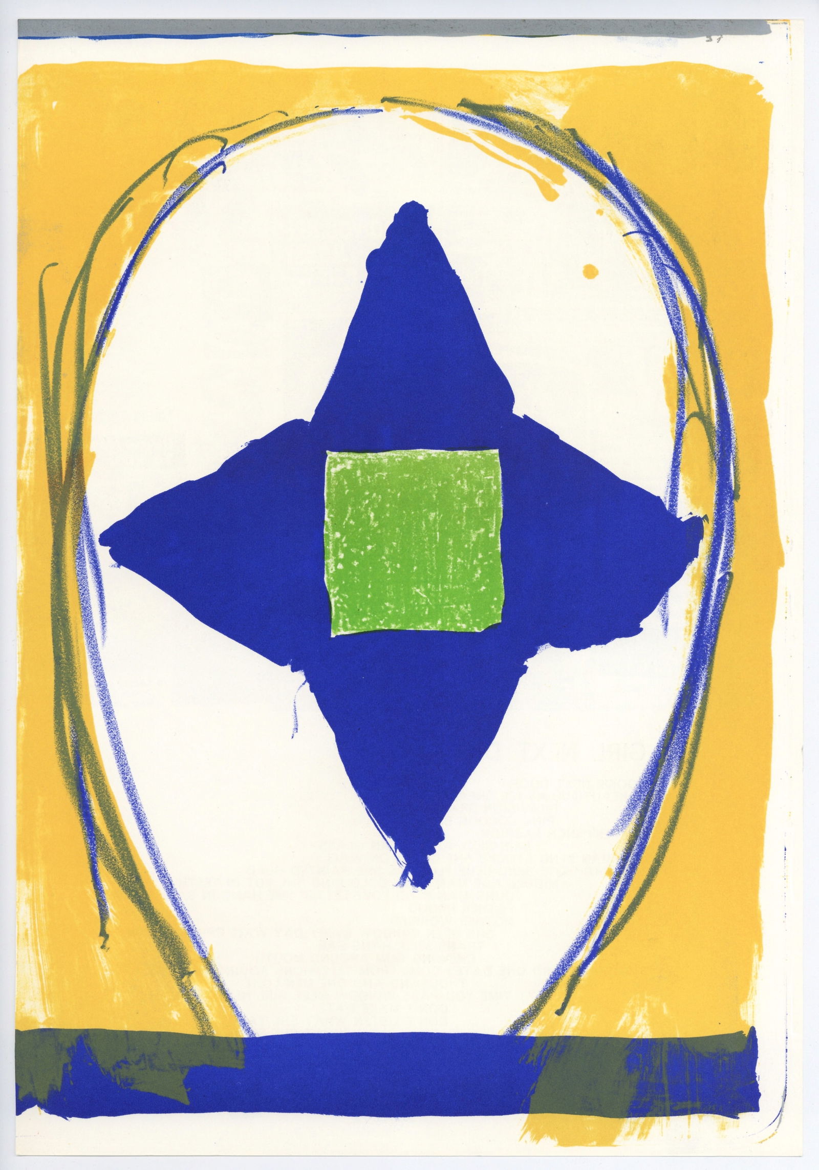 Kimber Smith original lithograph: Medium: original lithograph. Printed in 1964 and published by Eberhard Kornfeld for the 1 Cent Life portfolio in an edition of 2000. Size: 16 x 11 1/4 inches (408 x 290 mm). There is poetry text (comp