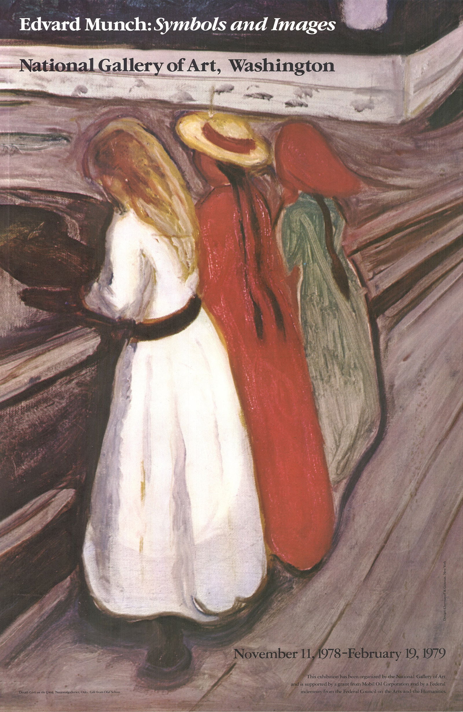 Edvard Munch - Girls on the Bridge (Detail) - 1979 Offset Lithograph 46" x 30" (1 of 3)