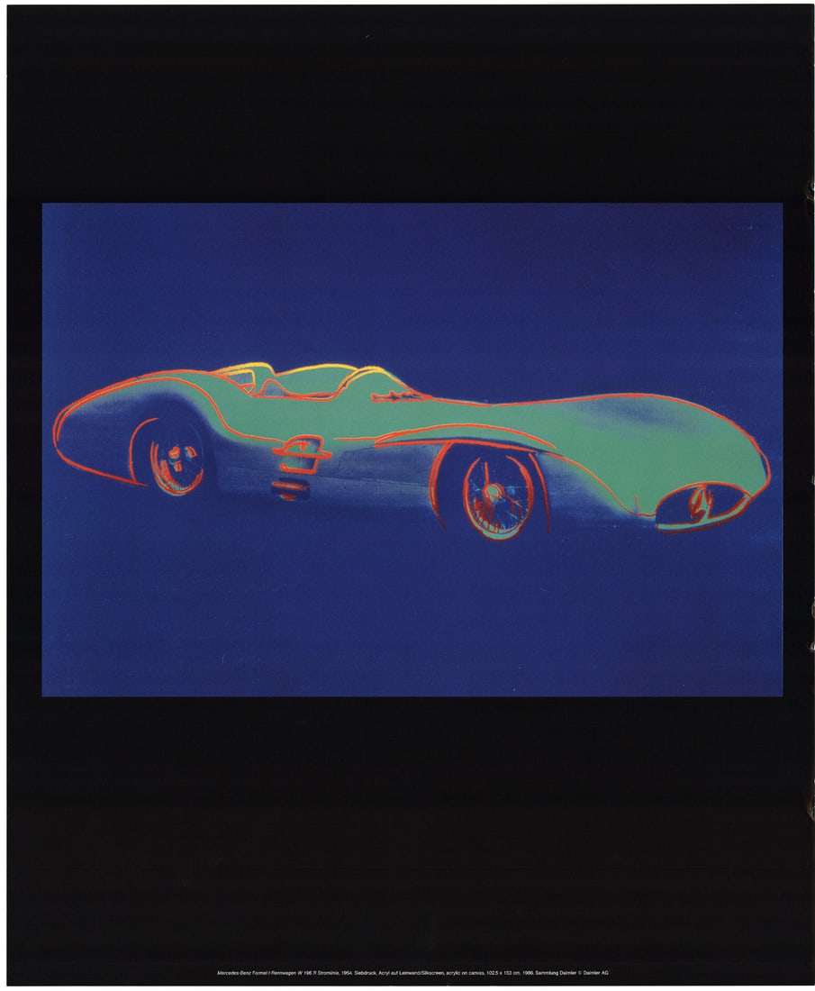 Andy Warhol - Mercedes Formel-I-Rennwagen W196 R Stromlinie (1954) - Offset Lithograph 22.75" x 19" (1 of 1)