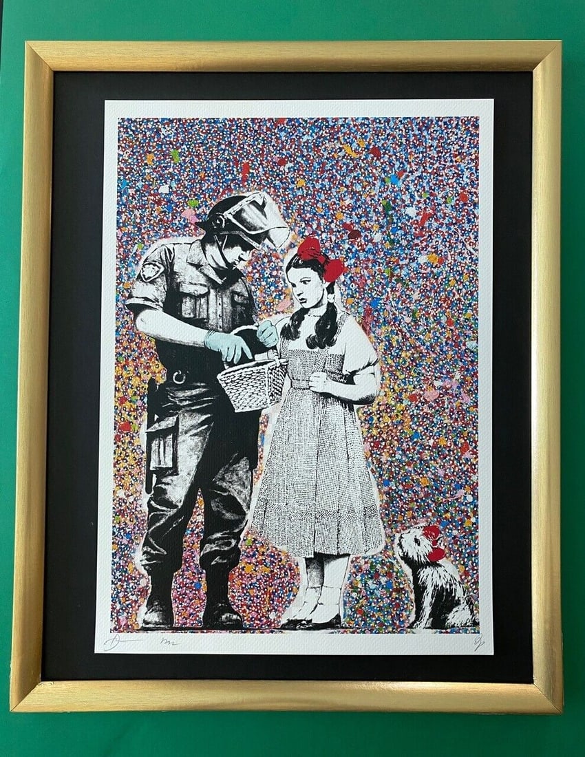 DEATH NYC Hand Signed LARGE Print Framed 16x20in COA BANKSY MURAKAMI PopArt (1 of 5)