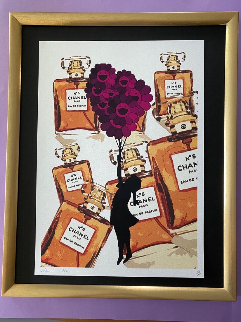 DEATH NYC Hand Signed LARGE Print Framed 16x20in COA POPART BANKSY MURAKAMI: Title: DEATH NYC Hand Signed LARGE Print Framed 16x20in COA POPART BANKSY MURAKAMI Description: This is a Stunning and Scarce 100% Authentic New Print by Death NYC " GIRL WITH BALLOONS " Hand Signed a