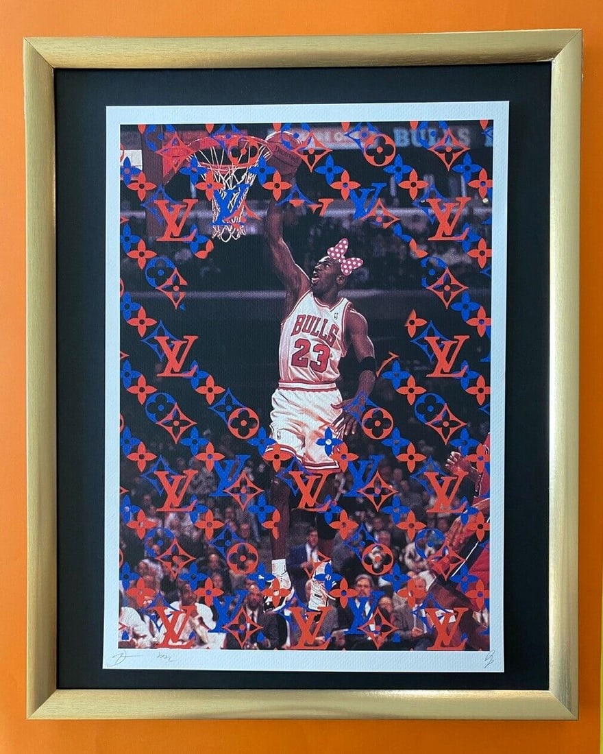 DEATH NYC Hand Signed LARGE Print Framed 16x20in COA POP ART MICHAEL JORDAN (1 of 5)